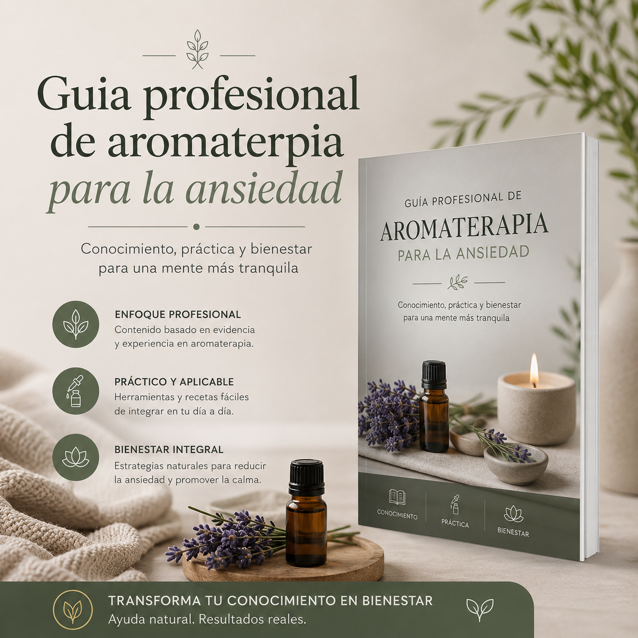 Aromas que calman: guía profesional de aromaterapia para la ansiedad