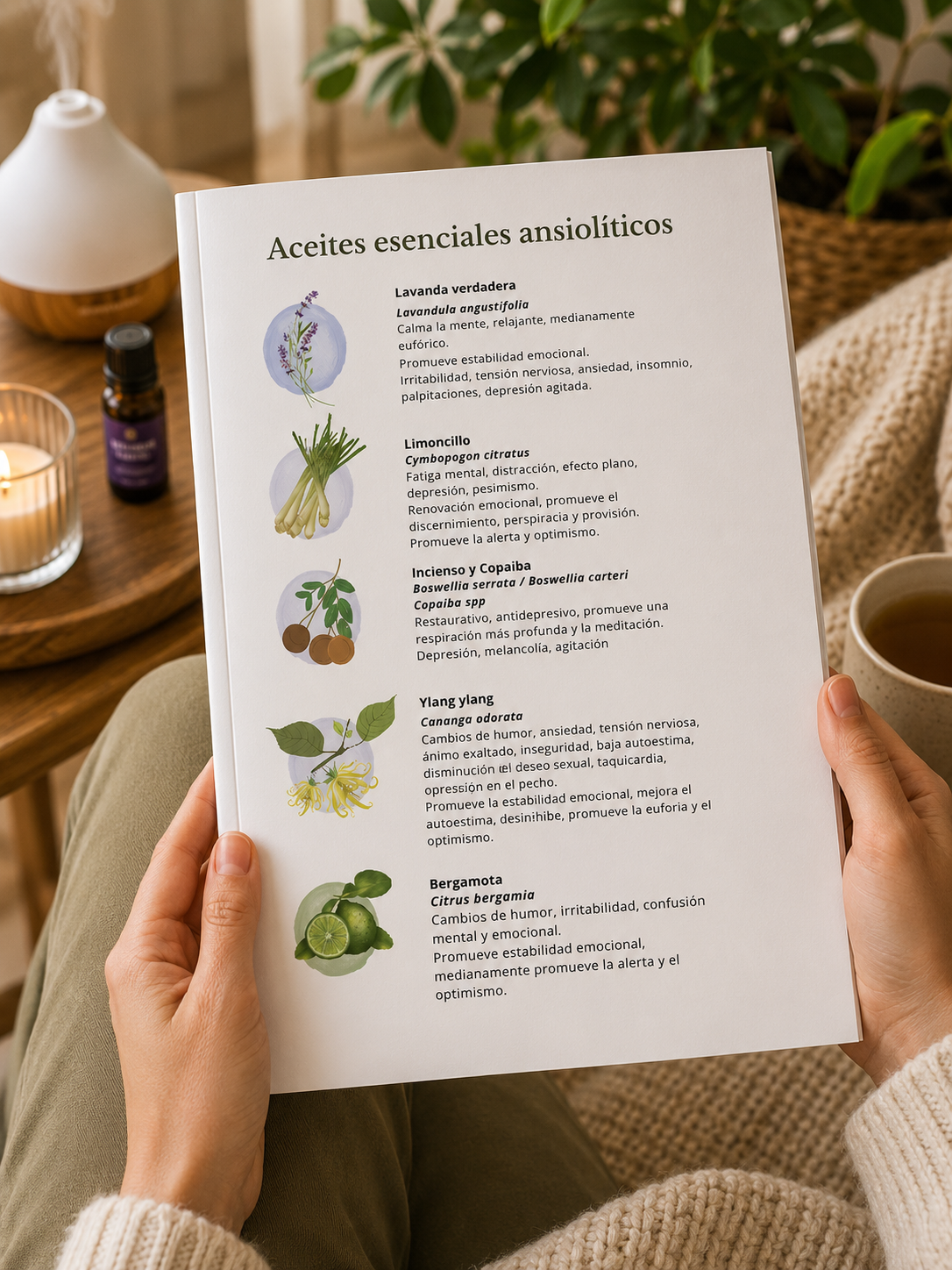 Aromas que calman: guía profesional de aromaterapia para la ansiedad